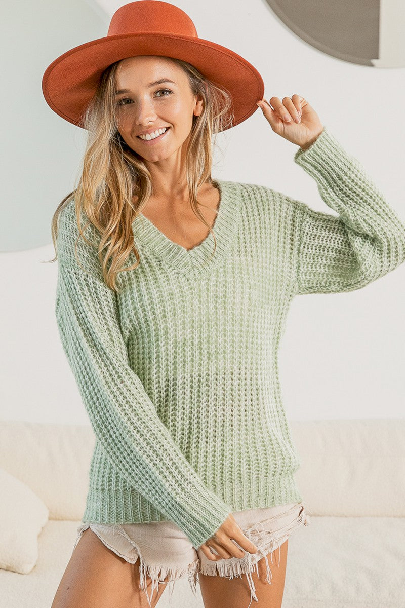 Loose Fit V-Neck Sweater