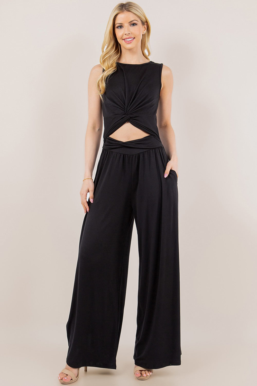 Knotted Tank Jumpsuit