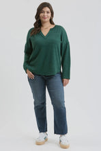 Load image into Gallery viewer, Solid Notch Neck Knit Top
