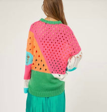 Load image into Gallery viewer, Color Block Distressed Sweater
