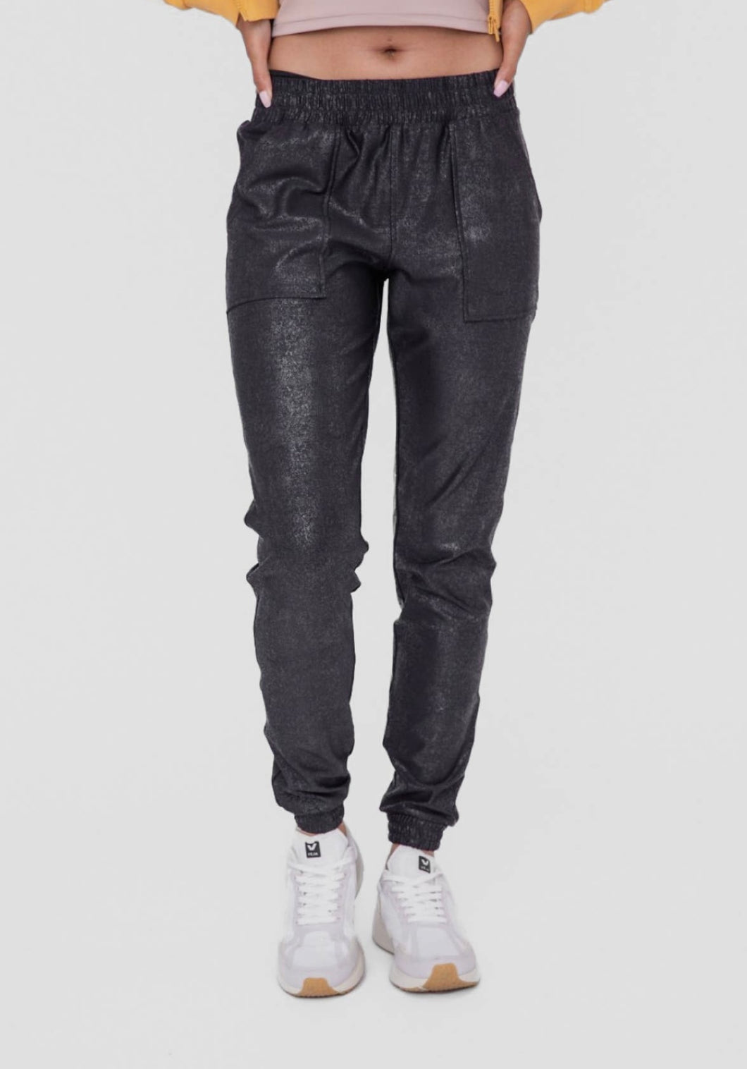 Foil High Waisted Joggers