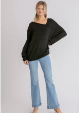 Load image into Gallery viewer, Asymmetrical Neckline Sweater
